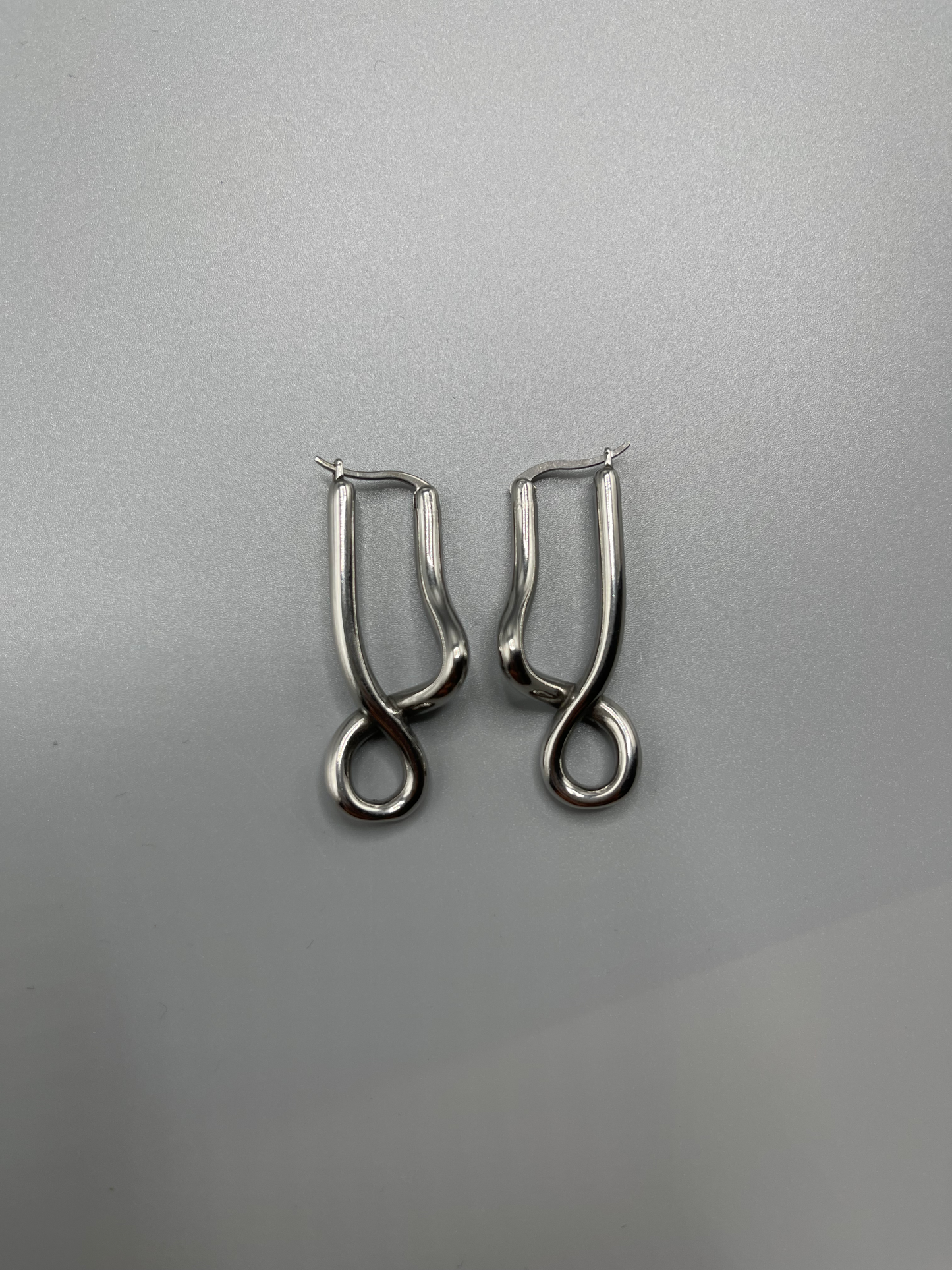 Chrome Knot Earrings image 2