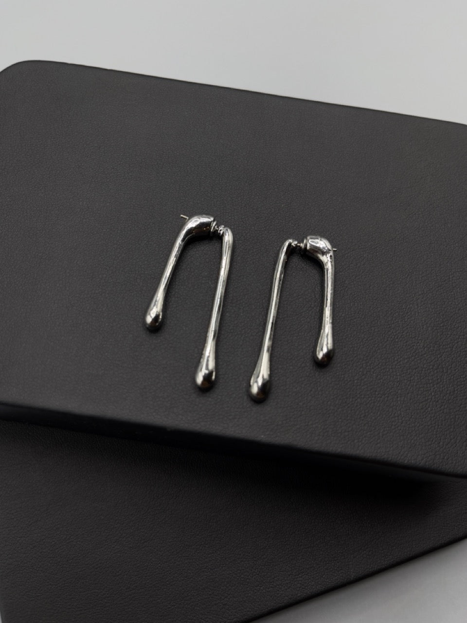 Chrome Teardrop Earring image 0