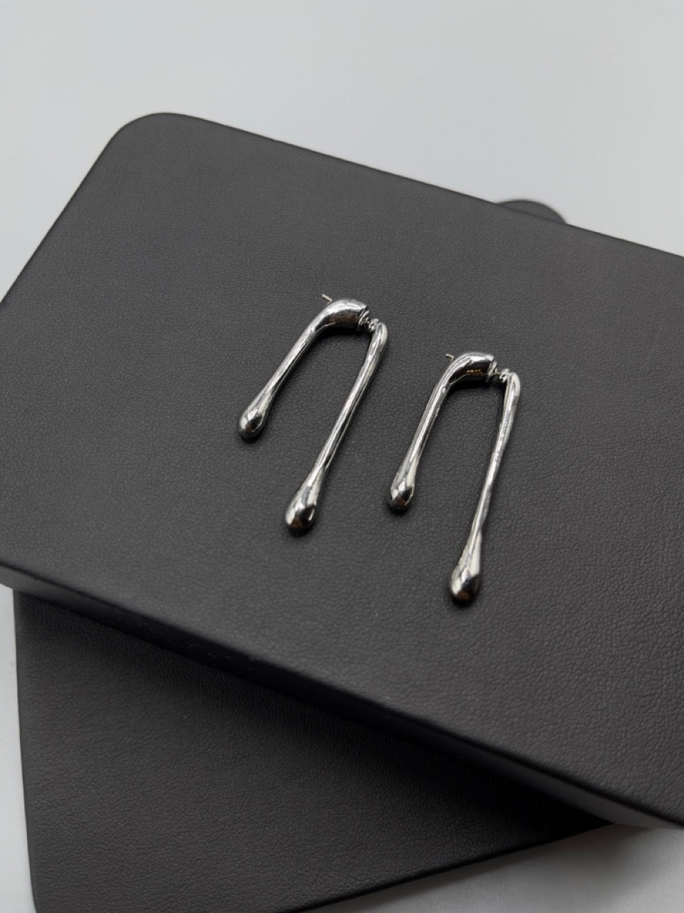 Chrome Teardrop Earring image 2