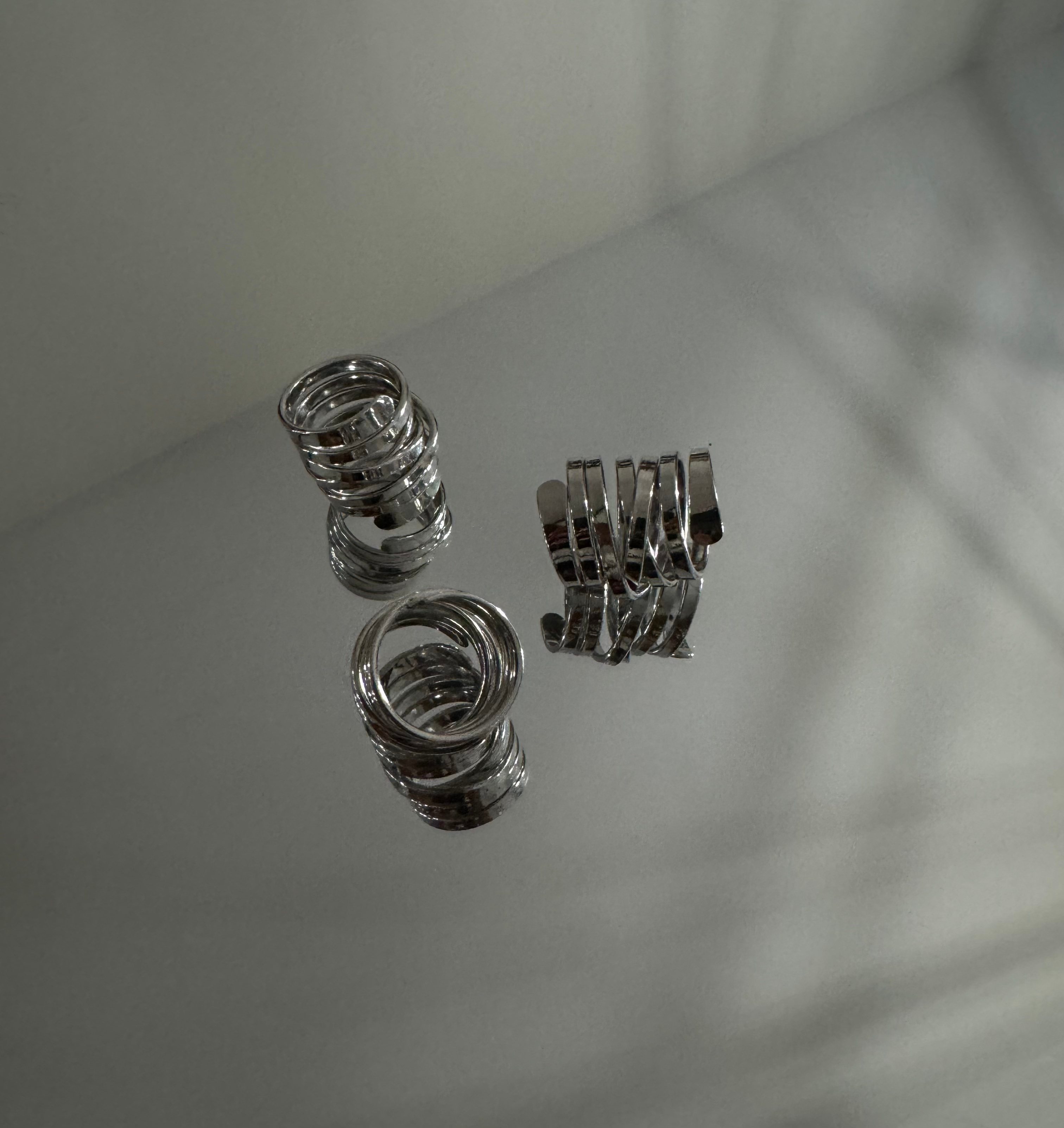 Spiral Pinky Ring Chrome image 0