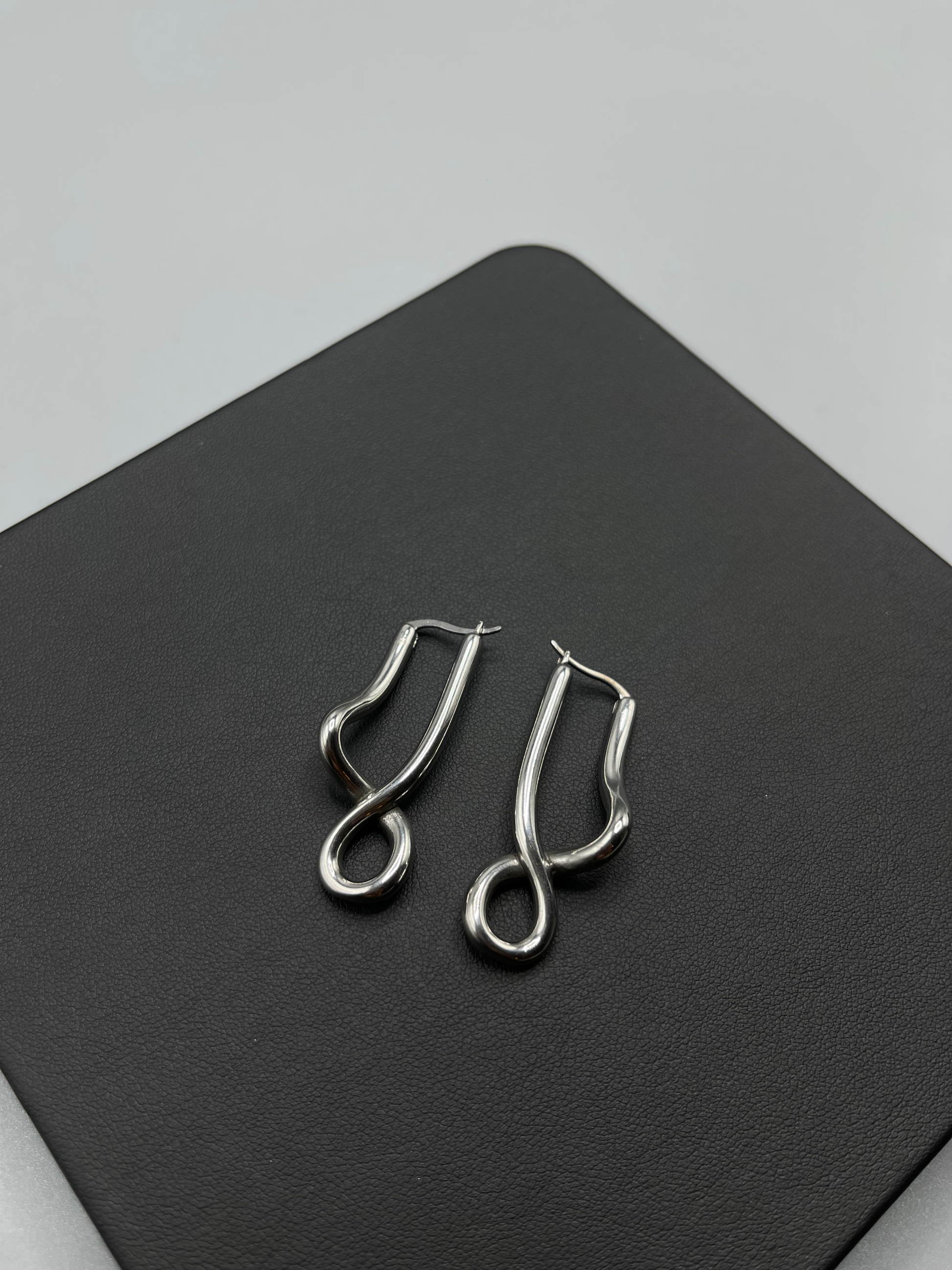 Chrome Knot Earrings image 0