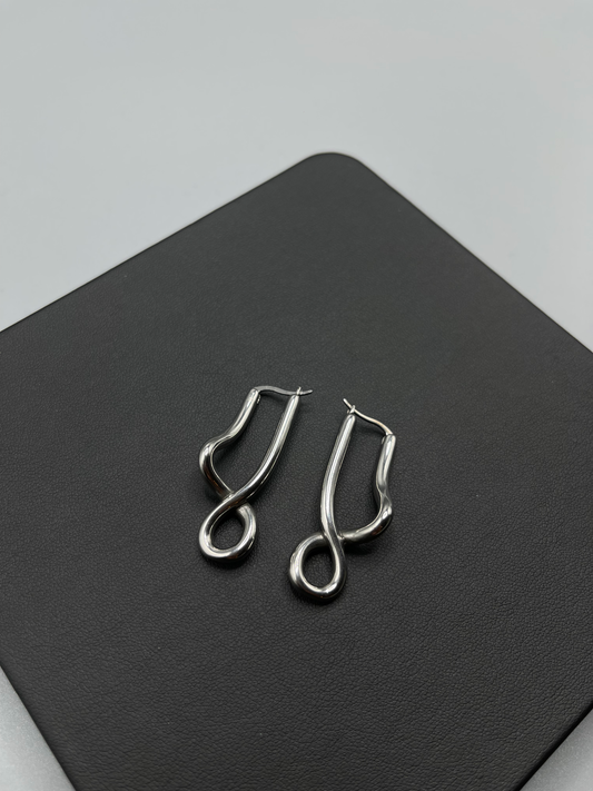 Chrome Knot Earrings image 0